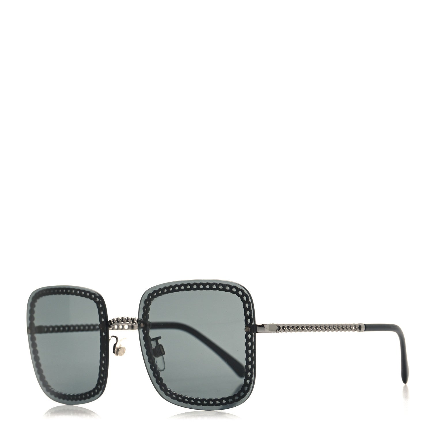 Chanel Square Removable Chain Sunglasses 4244 Black 1 of 6