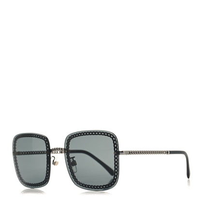 Chanel Square Removable Chain Sunglasses 4244 Black 1 of 6