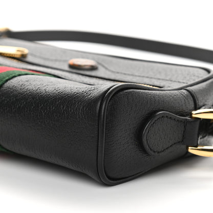 Gucci Calfskin Web Mini Ophidia Shoulder Bag Black 9 of 9