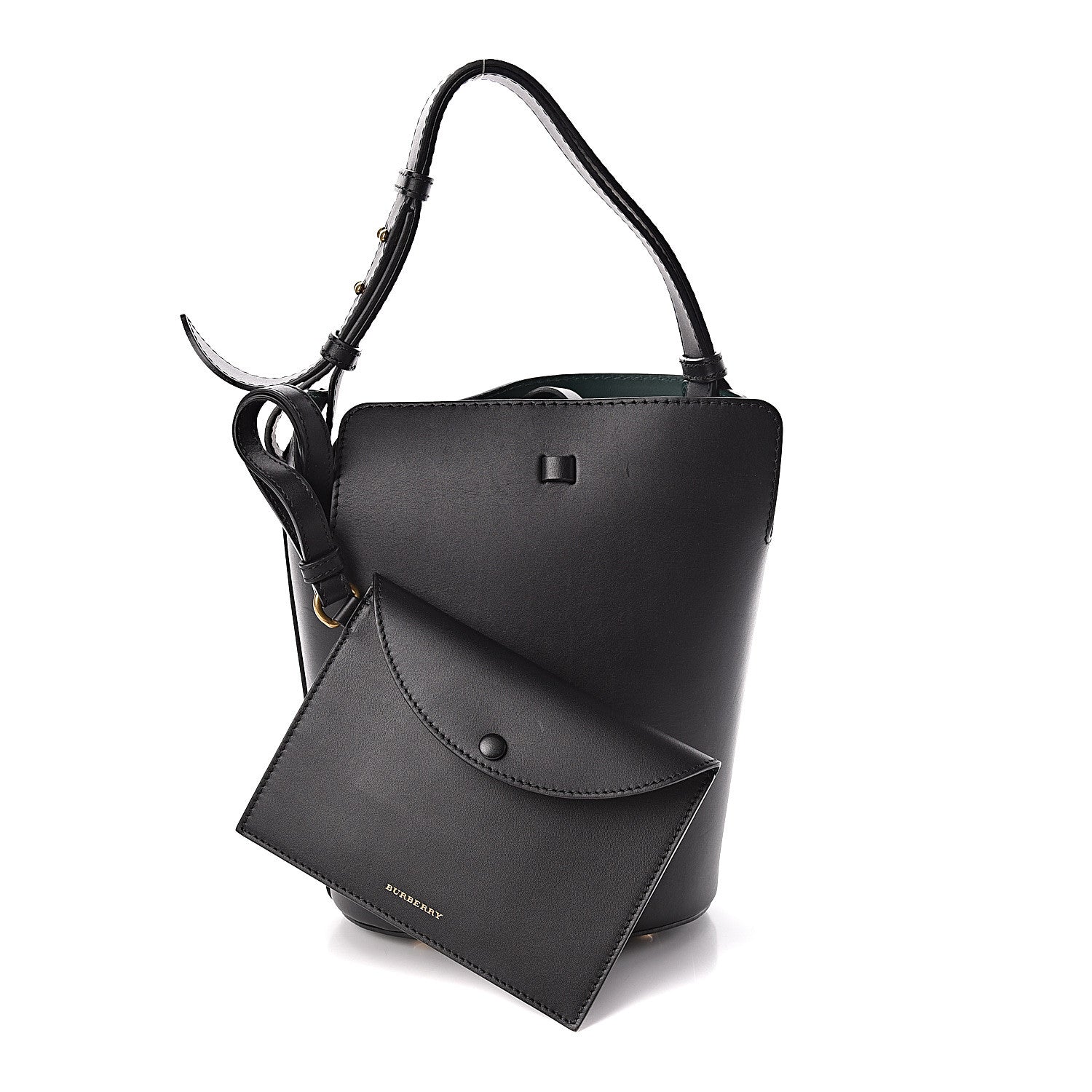 Burberry Supple Calfskin Small Bucket Black 3 of 11