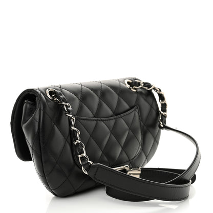Chanel Calfskin Quilted CC Uniform Flap Belt Bag Black 2 of 14