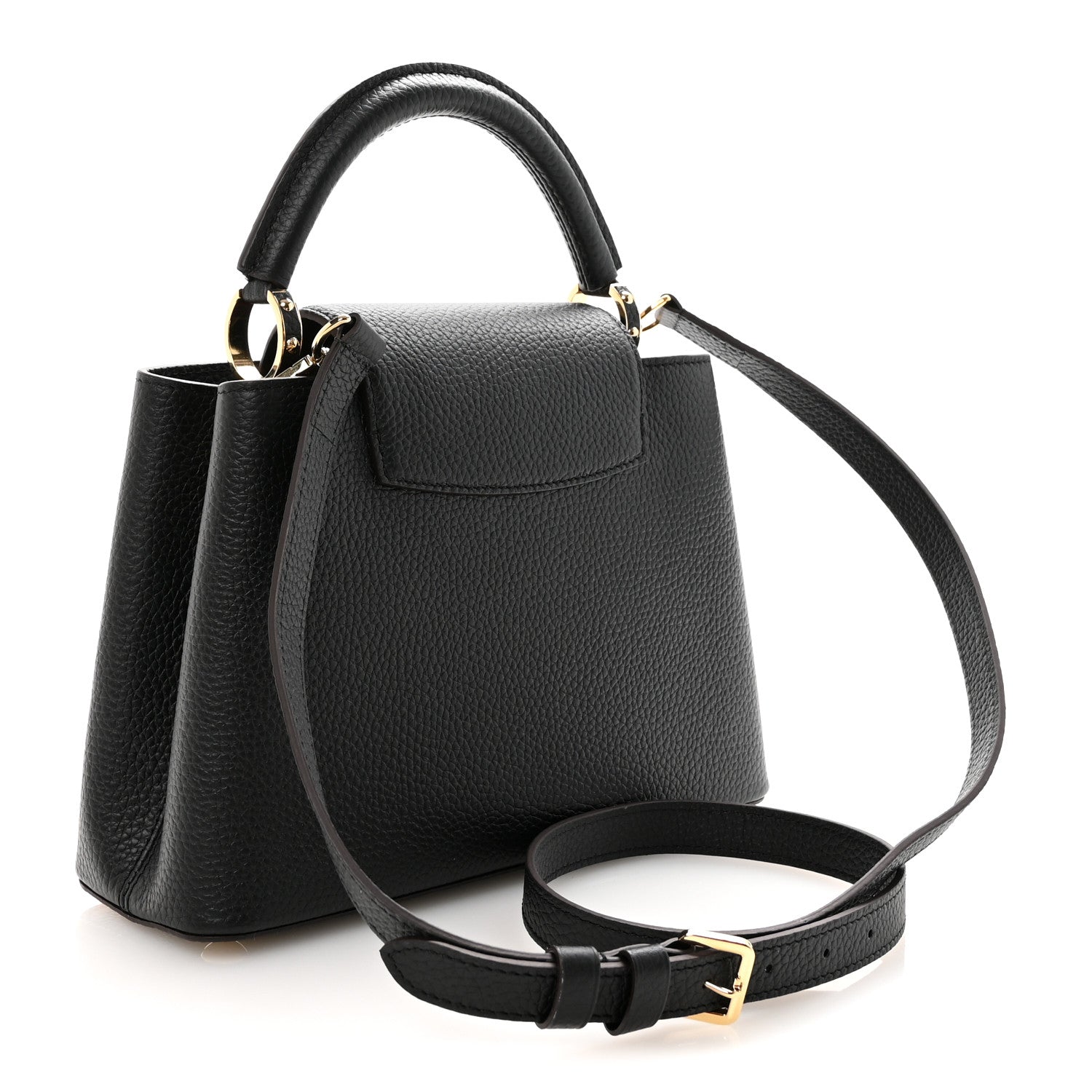 Louis Vuitton Taurillon Capucines BB Black 3 of 9