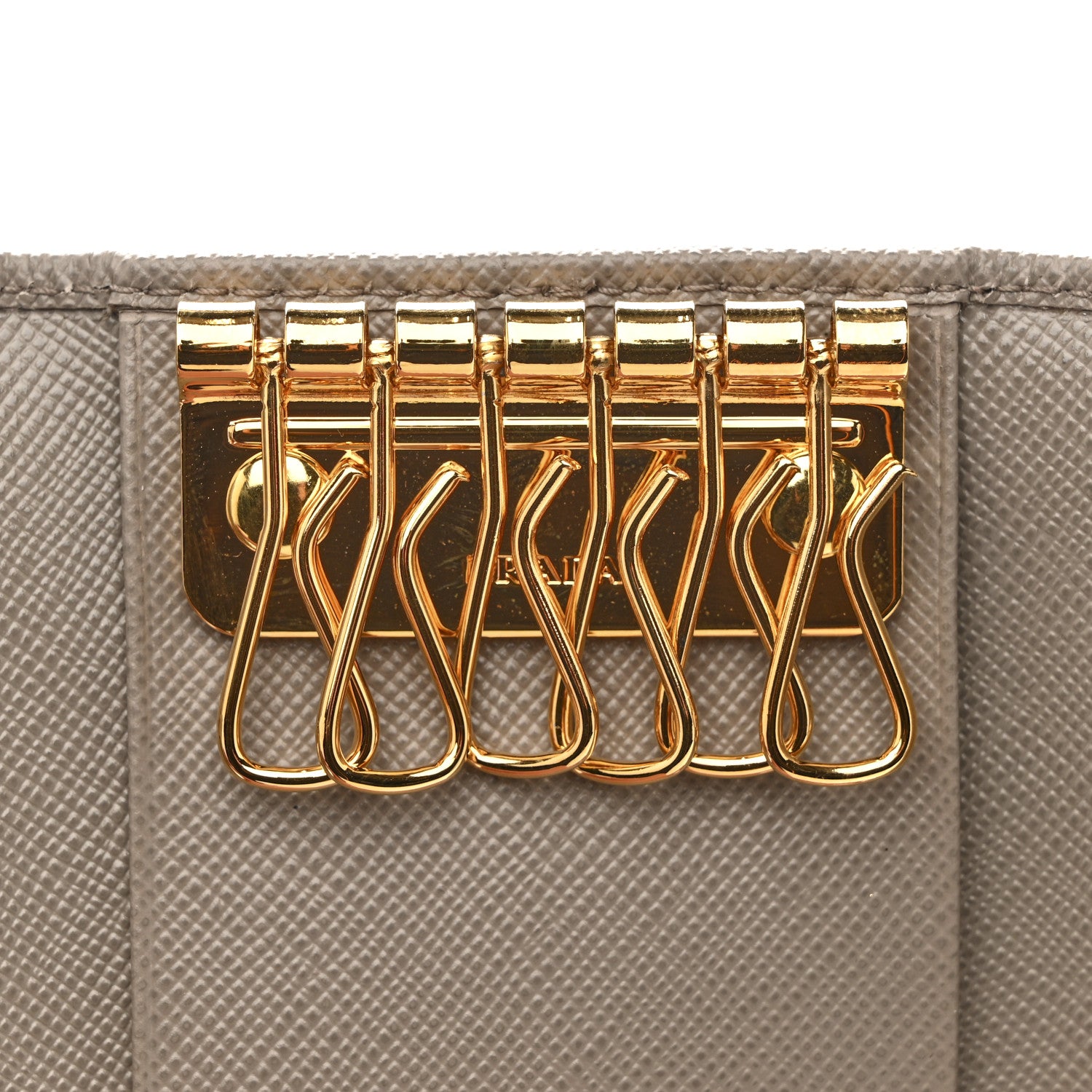 Prada Saffiano Fiocco 6 Key Holder Argilla 8 of 9