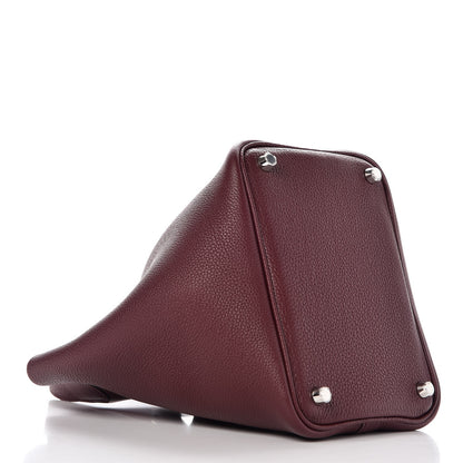 Hermes Taurillon Clemence Picotin Lock 18 PM Bordeaux 4 of 8