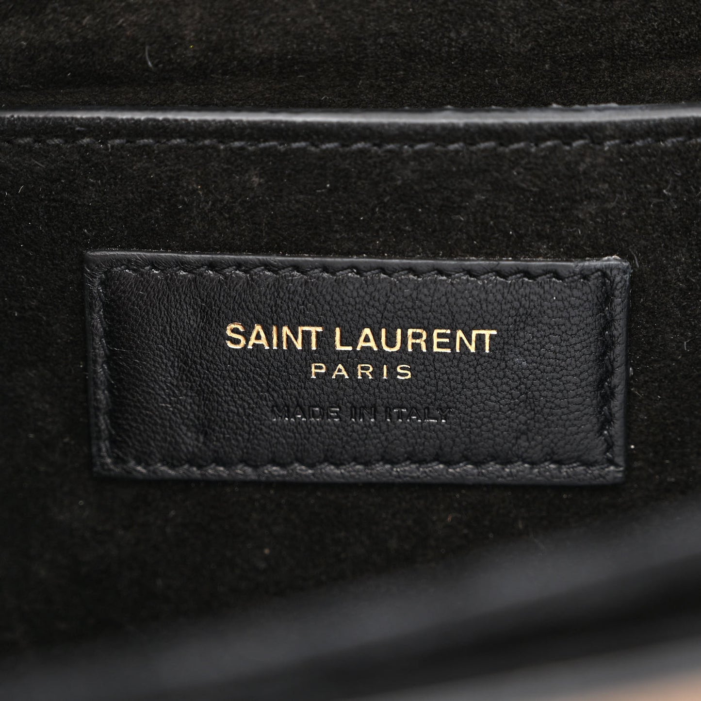 Calfskin Suede Medium Bellechasse Black Beige