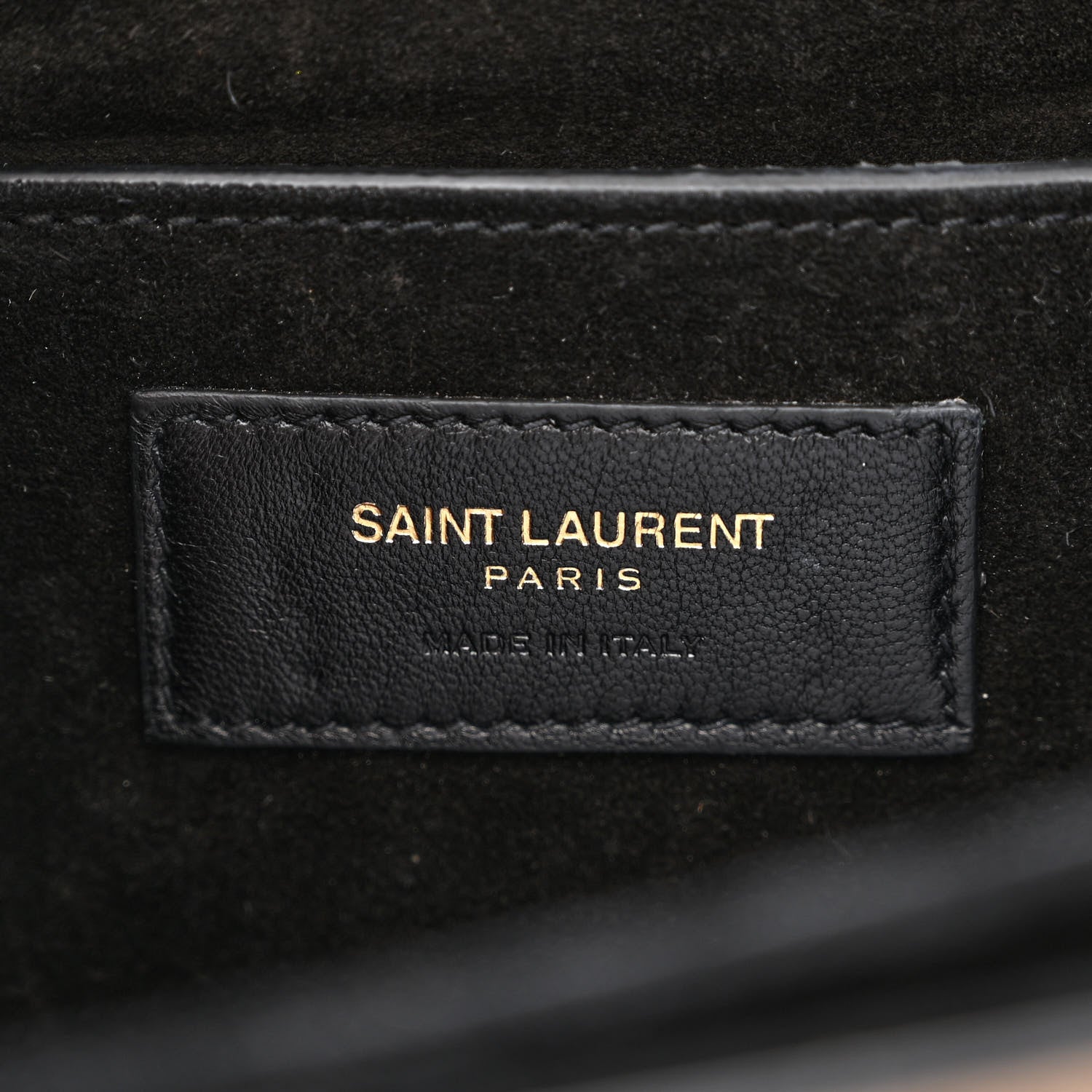 Saint Laurent Calfskin Suede Medium Bellechasse Black Beige 6 of 10