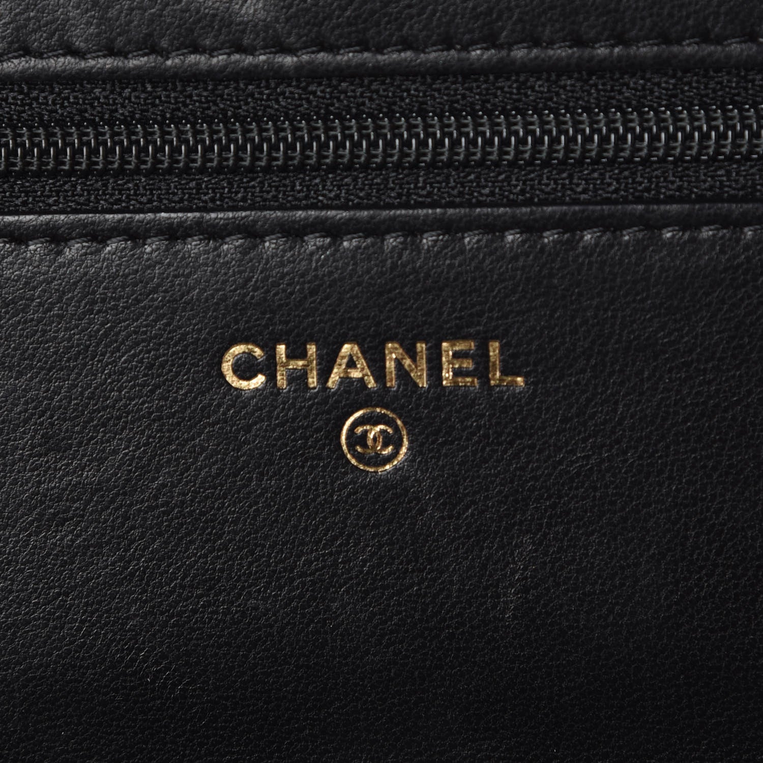 Chanel Lambskin Quilted Wallet On Chain WOC Black 6 of 10