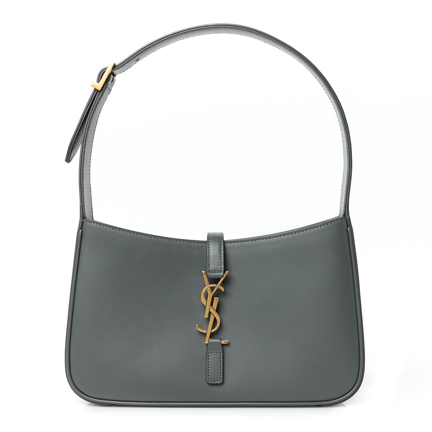 Saint Laurent Smooth Calfskin Le 5 A 7 Hobo Storm 1 of 10