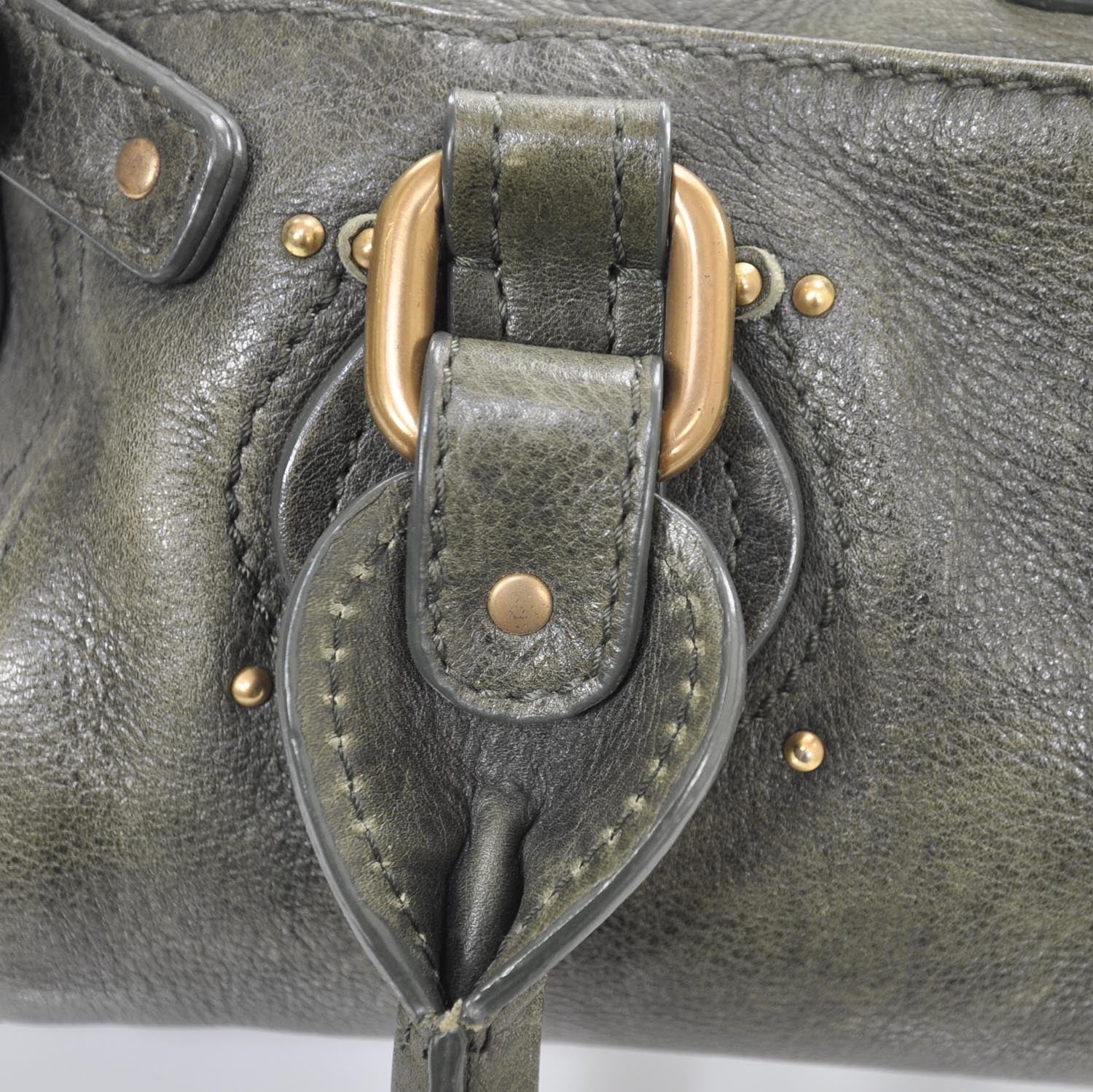 Chloe Leather Medium Paddington Satchel Kaki Green 8 of 15