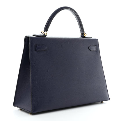 Hermes Epsom Kelly Sellier 32 Bleu Saphir 3 of 10