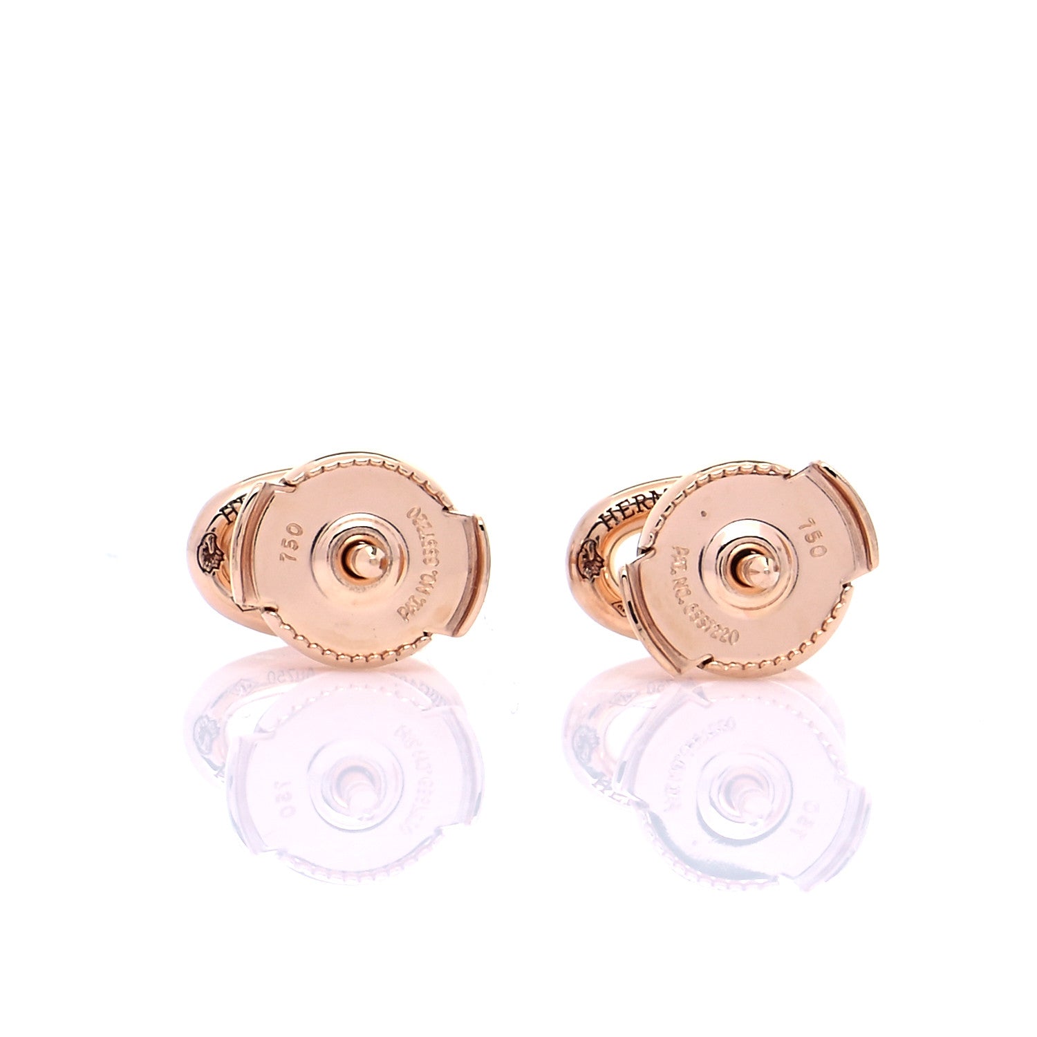 Hermes 18K Rose Gold TPM Farandole Stud Earrings 3 of 5