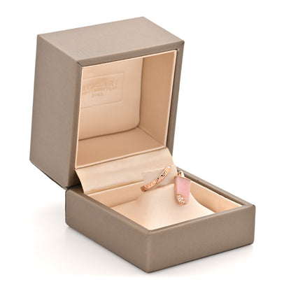 Bulgari 18K Rose Gold Diamond Pink Opal Gelati Ring 54 6.75 6 of 6