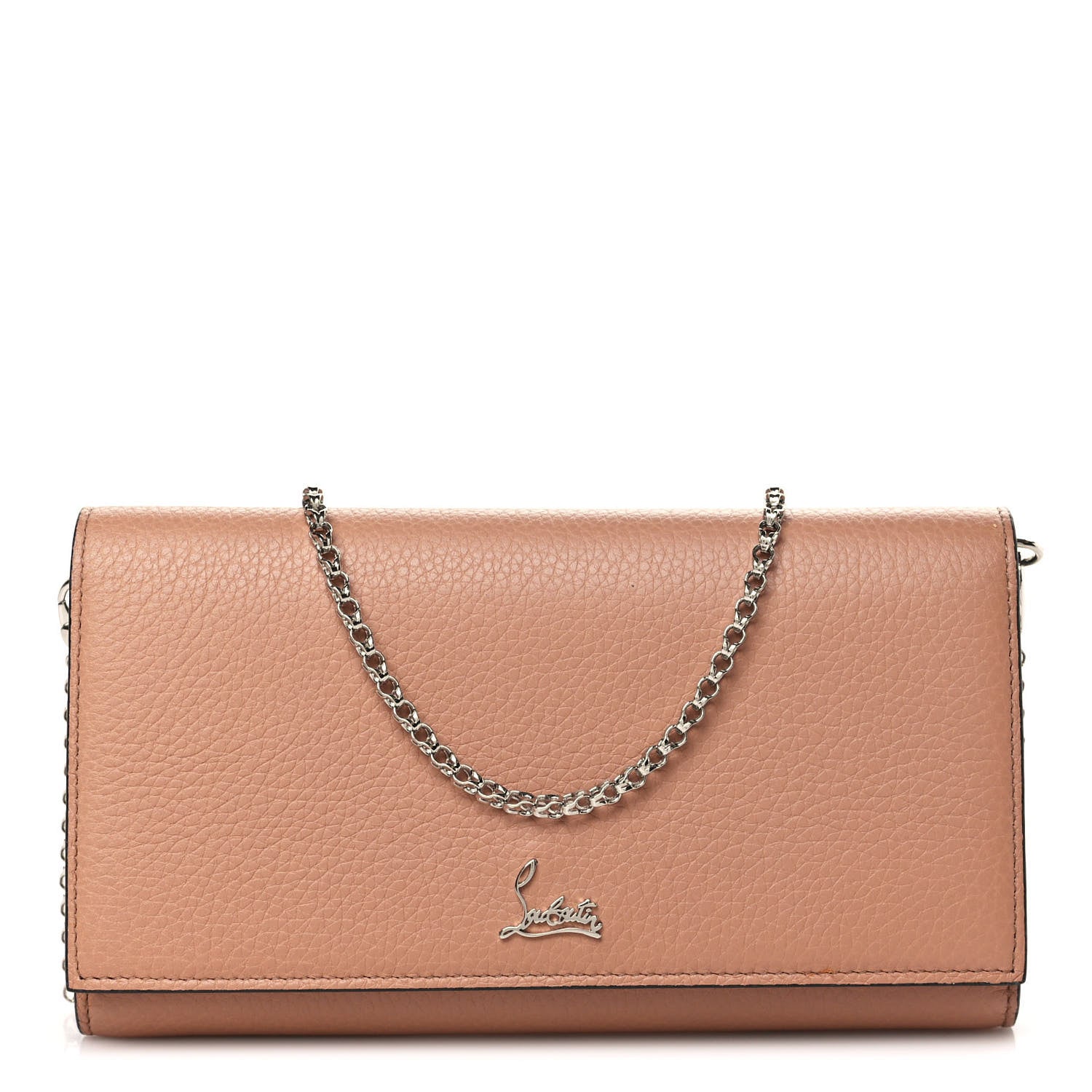 Christian Louboutin Calfskin Boudoir Chain Wallet Nude 1 of 9