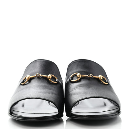 Gucci Malaga Kid Horsebit Slide Sandals 36.5 Black 2 of 8