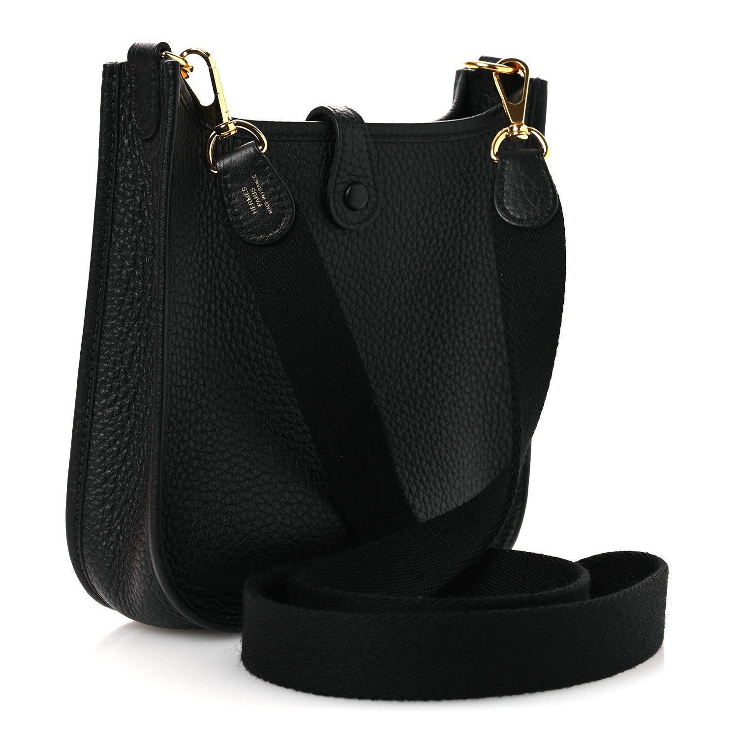 Hermes Taurillon Clemence Evelyne TPM Black 3 of 11