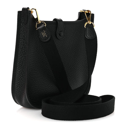 Hermes Taurillon Clemence Evelyne TPM Black 3 of 11