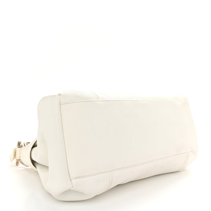 Salvatore Ferragamo Grained Calfskin Gancini Shoulder Bag White 4 of 12