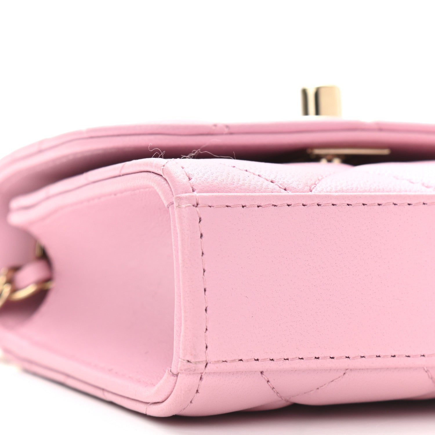 Chanel Lambskin Quilted Mini Trendy CC Clutch With Chain Dark Pink 8 of 10