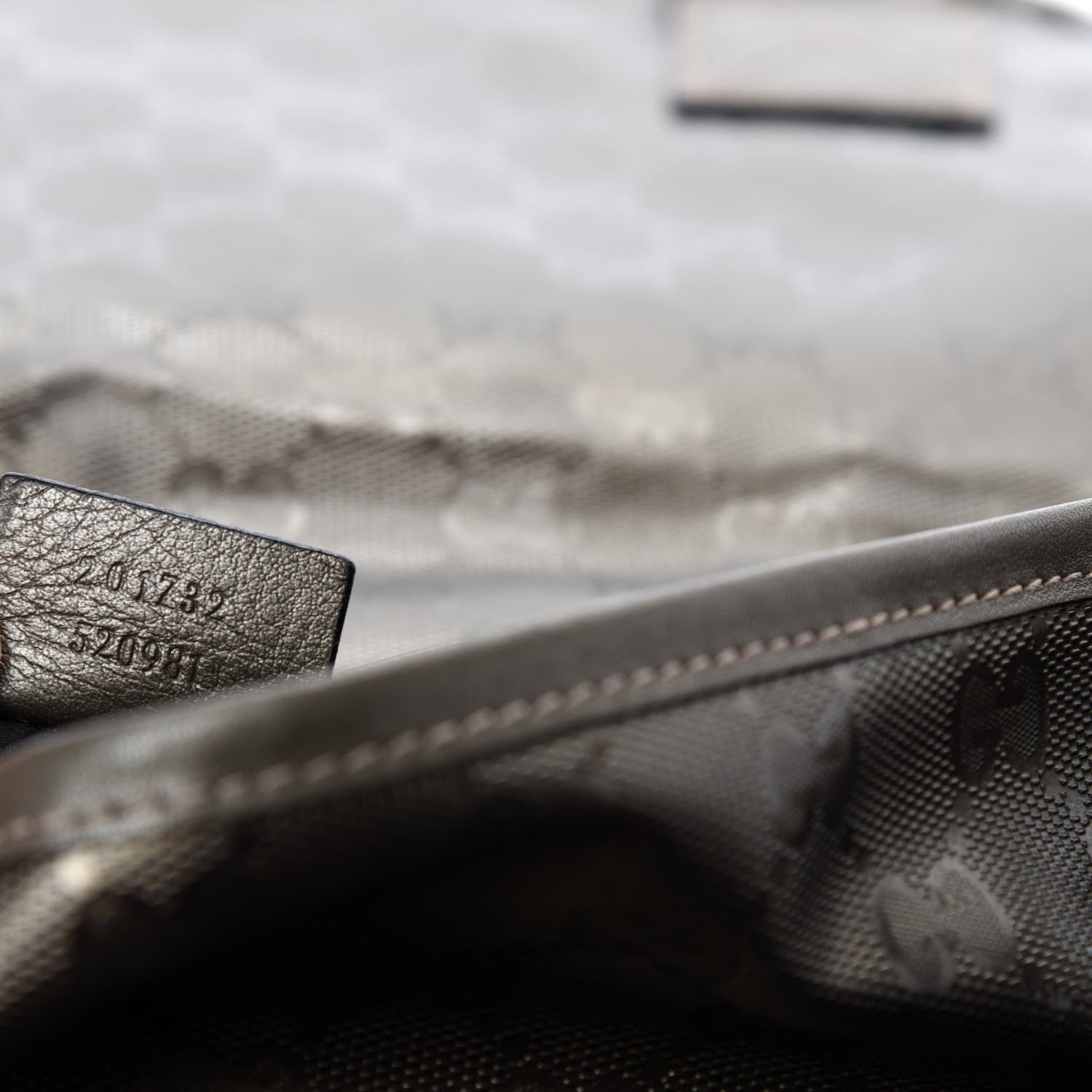 Gucci Imprime Monogram Medium Double Buckle Flap Messenger Bag Pewter 13 of 14