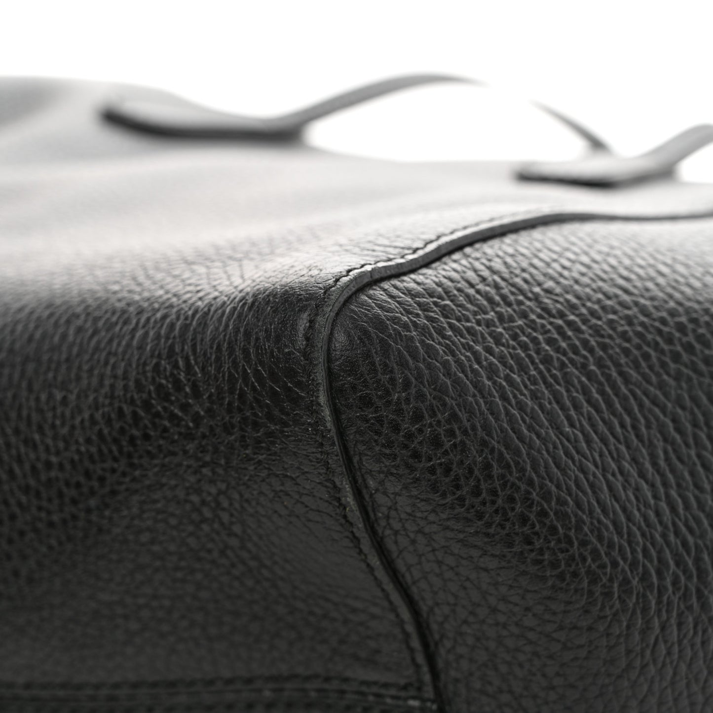 Pebbled Calfskin Small Swing Tote Black