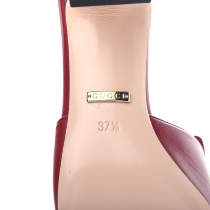 Gucci Malaga Kid Crystal Square G Madelyn Mules 37.5 Romantic Cerise 9 of 11