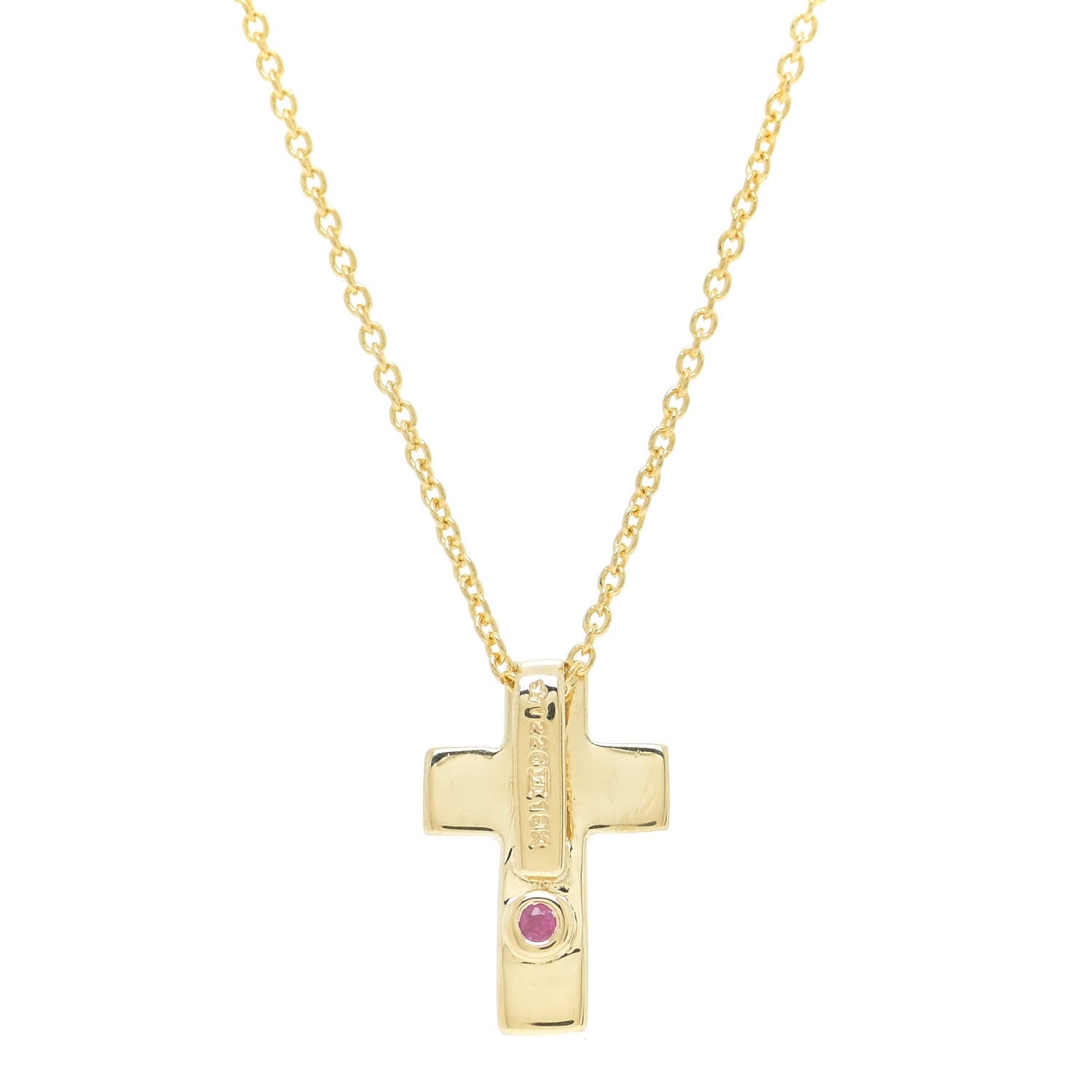 Roberto Coin 18K Yellow Gold Cross Pendant Necklace 5 of 6
