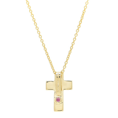 Roberto Coin 18K Yellow Gold Cross Pendant Necklace 5 of 6