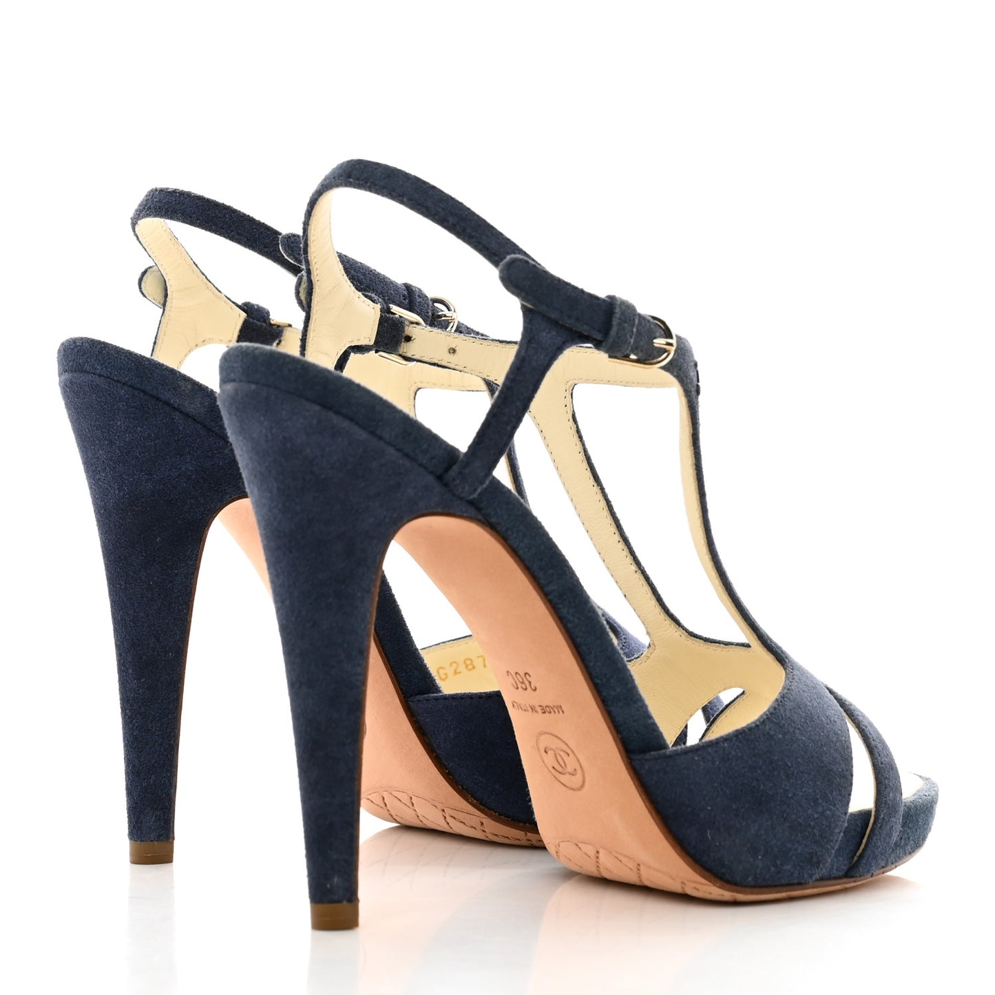 Suede CC Sandals 36 Blue