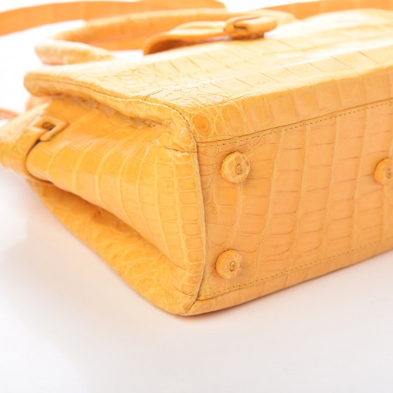 Crocodile Mini Cristina Satchel Yellow