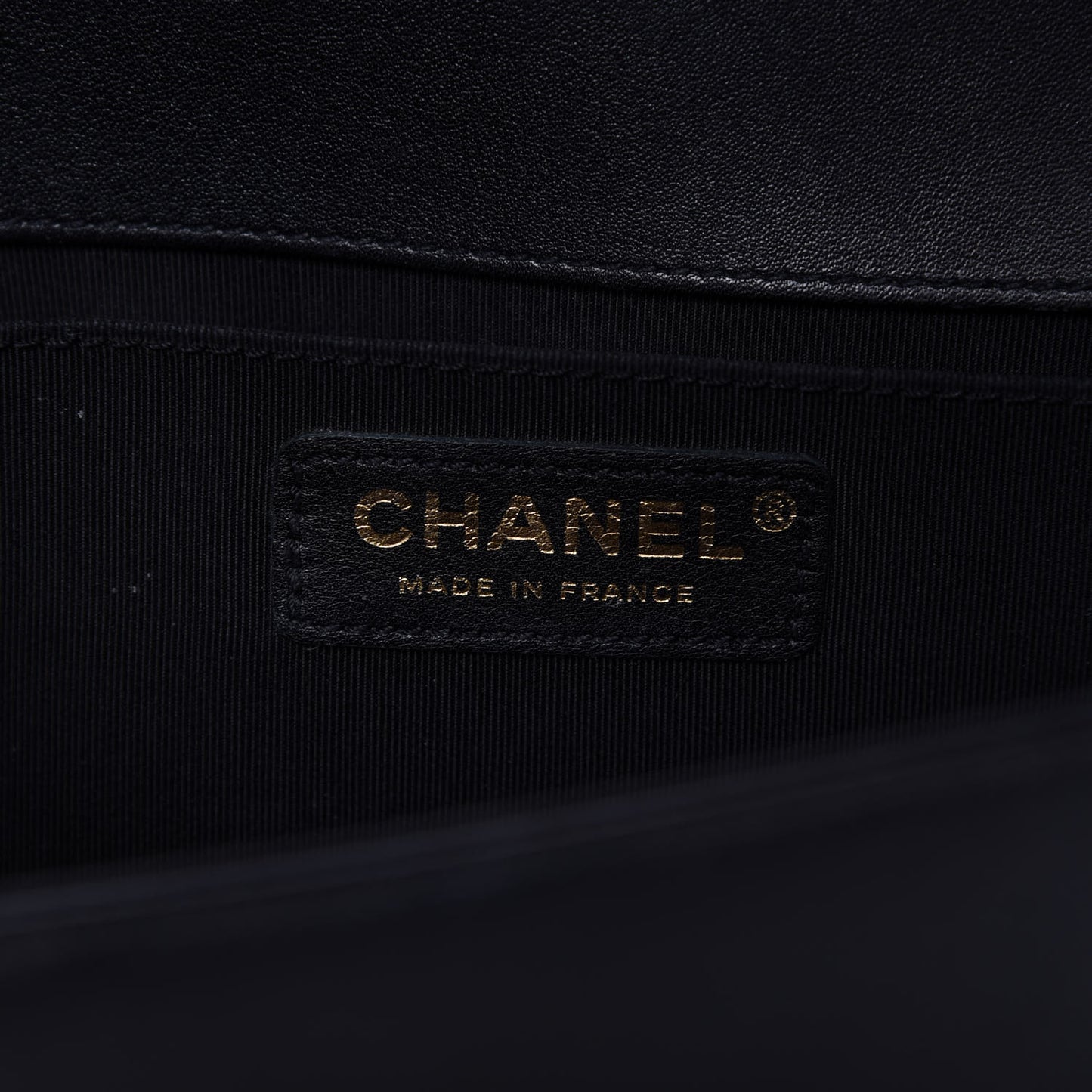 Lambskin Quilted Medium Boy Flap Black