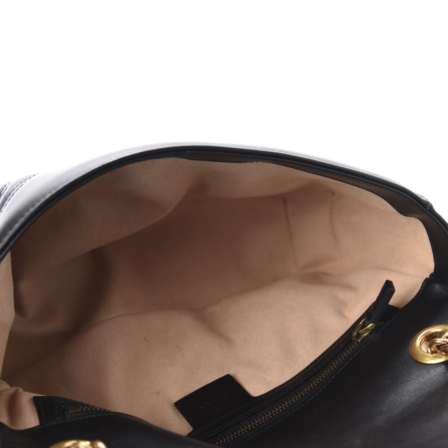 Gucci Calfskin Matelasse Small GG Marmont Shoulder Bag Black 5 of 11