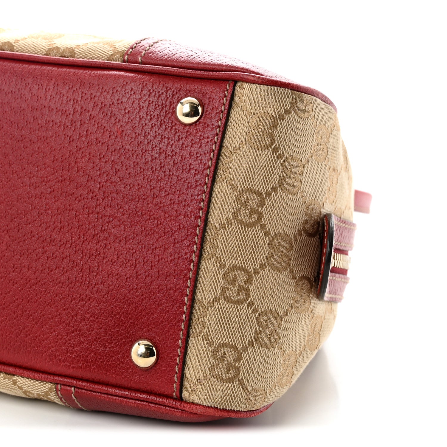 Gucci Monogram Small Princy Satchel Red 9 of 10