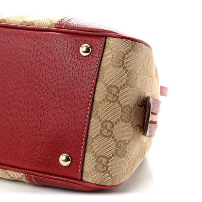 Gucci Monogram Small Princy Satchel Red 9 of 10
