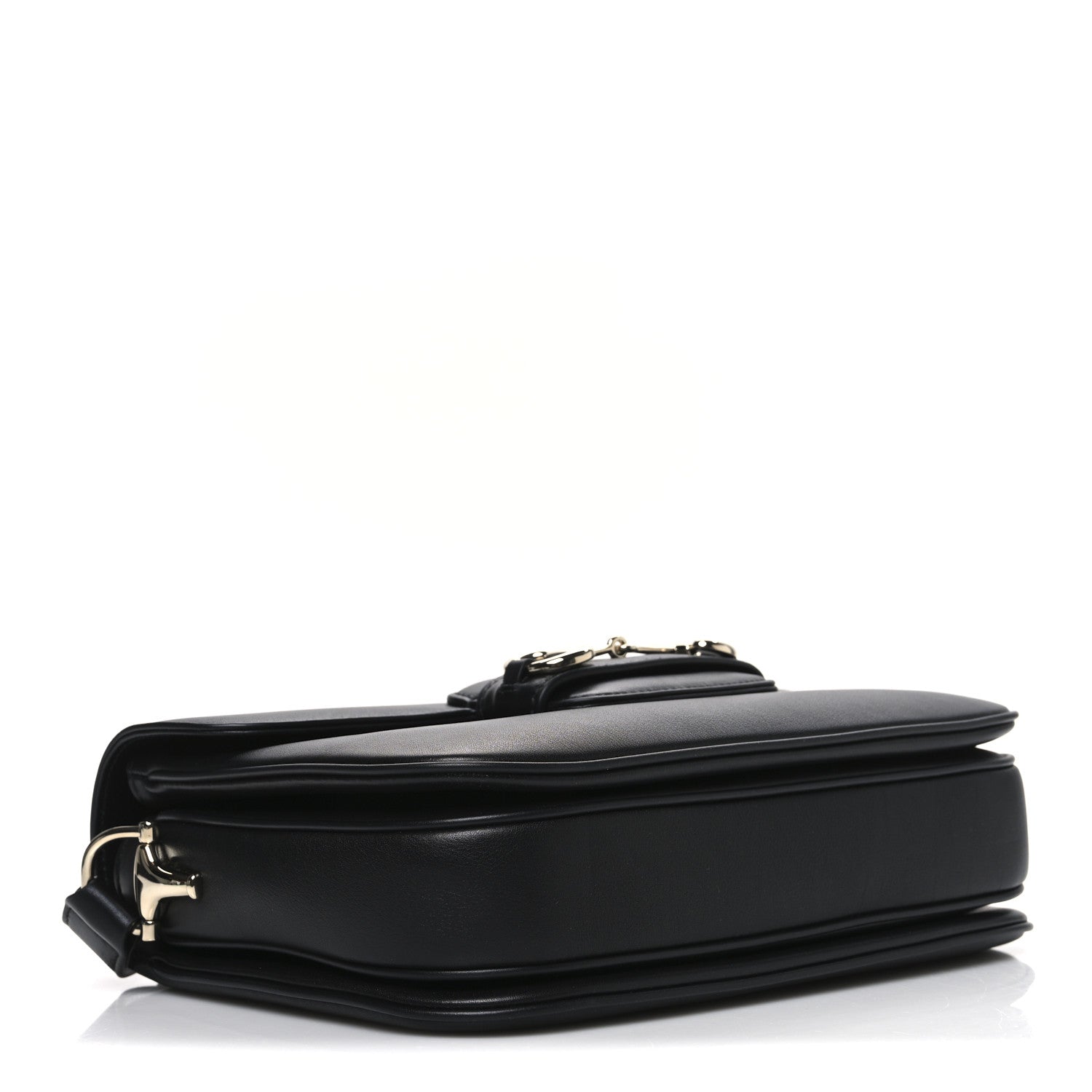 Gucci Ciny Lux Calfskin Horsebit 1955 Soft Small Shoulder Bag Black 4 of 10