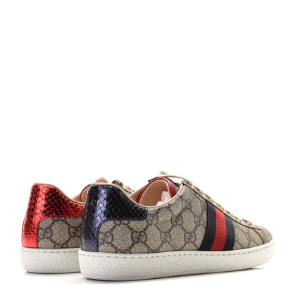 Gucci GG Supreme Monogram Womens Ace Low-Top Sneaker 38 Beige 4 of 10
