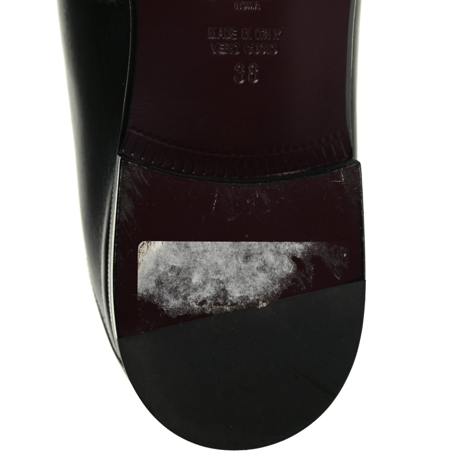 Fendi Vitello Shearling Mink Slip On Loafers 38 Black 10 of 13