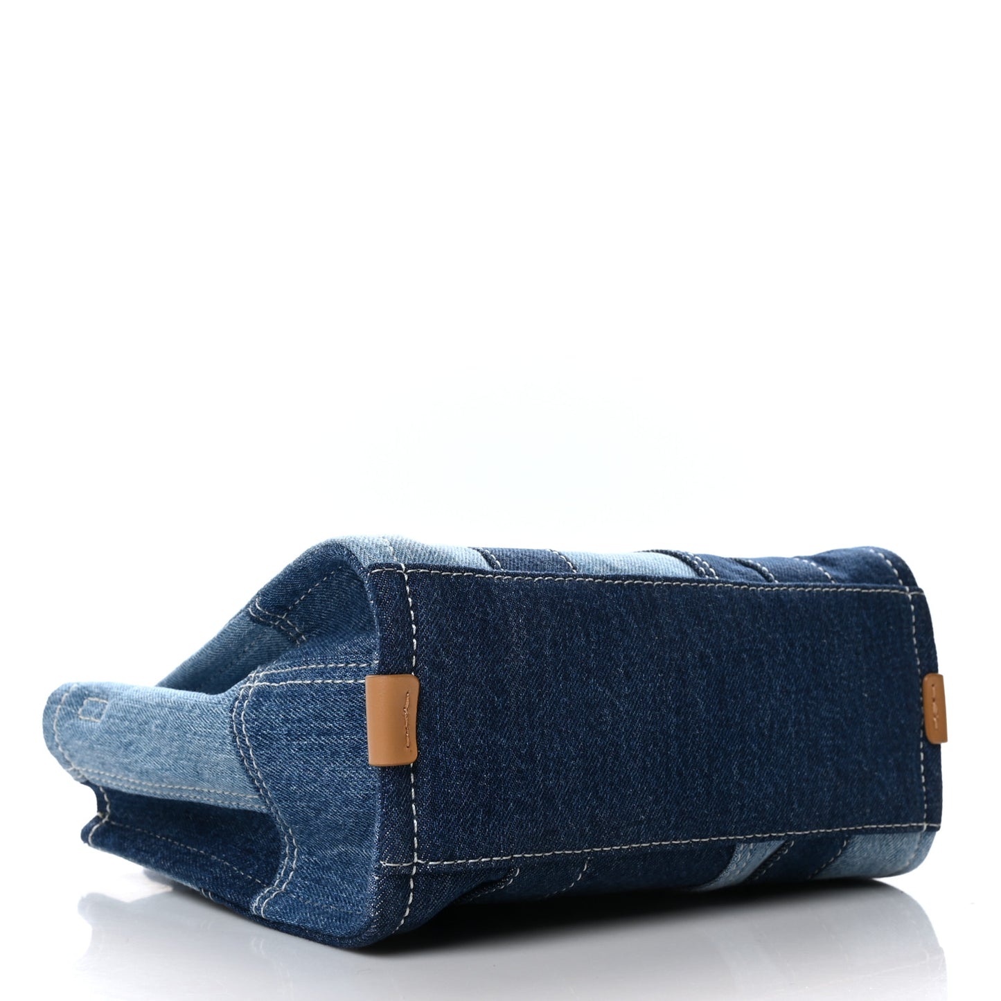 Denim Canvas Small Tote Bag Blue