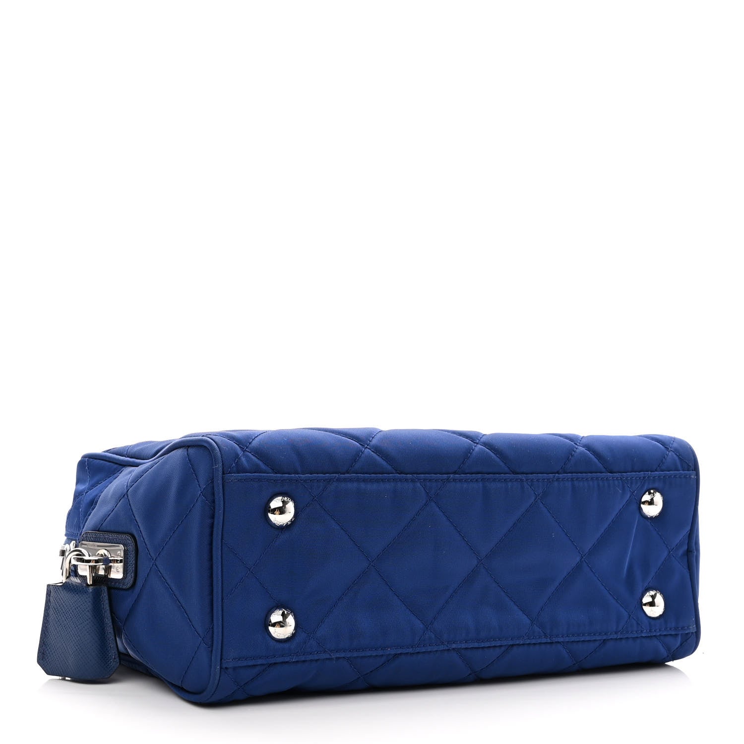 Prada Nylon Tessuto Impuntu Quilted Shoulder Bag Bluette 4 of 11