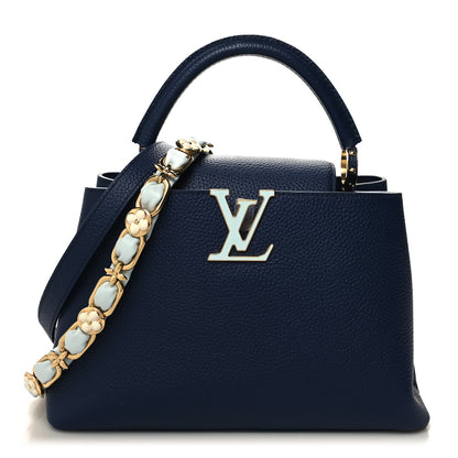 Louis Vuitton Taurillon Blossom Chain Capucines MM French Blue 1 of 10