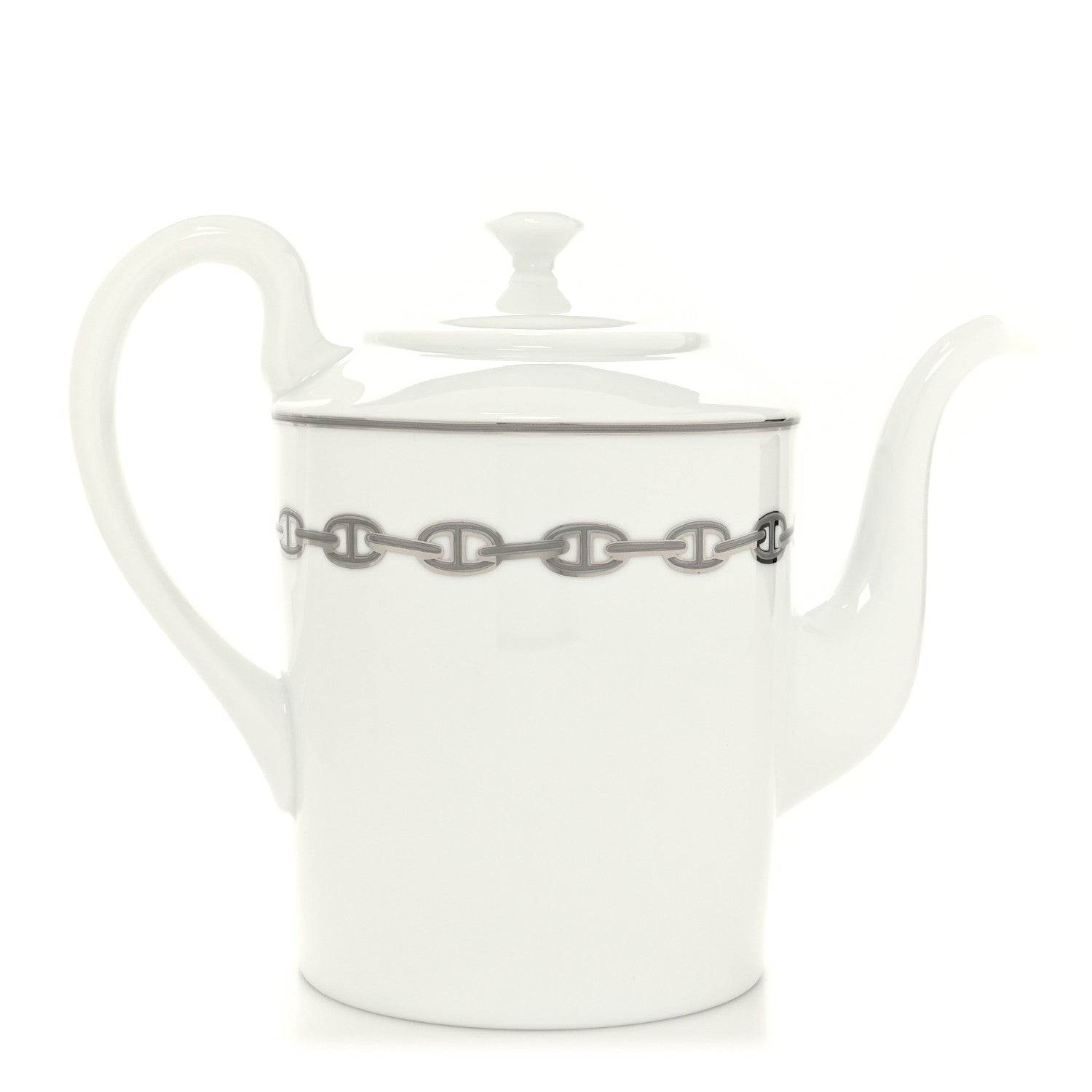 Hermes Porcelain Chaine d' Ancre Platine Coffee/Tea Pot 3 of 7