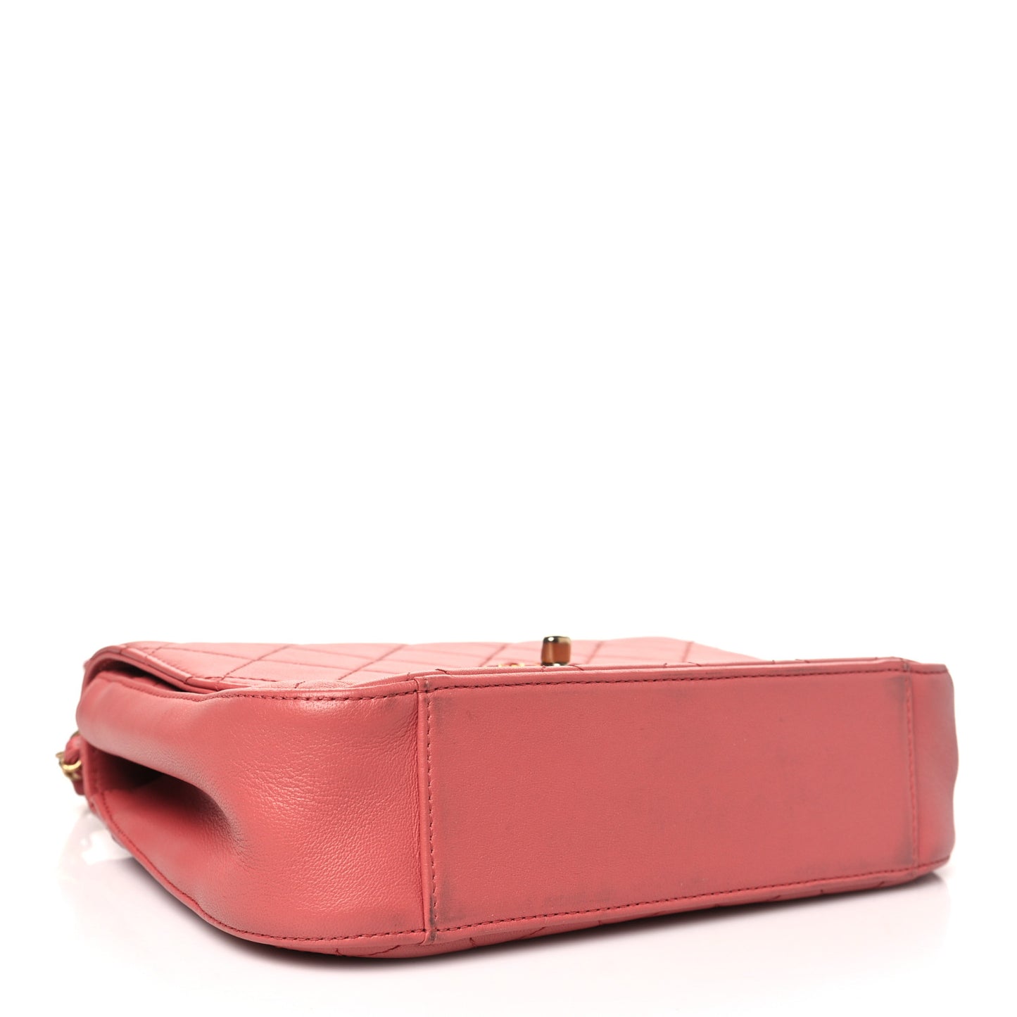 Lambskin Quilted Chain Infinity Top Handle Flap Pink