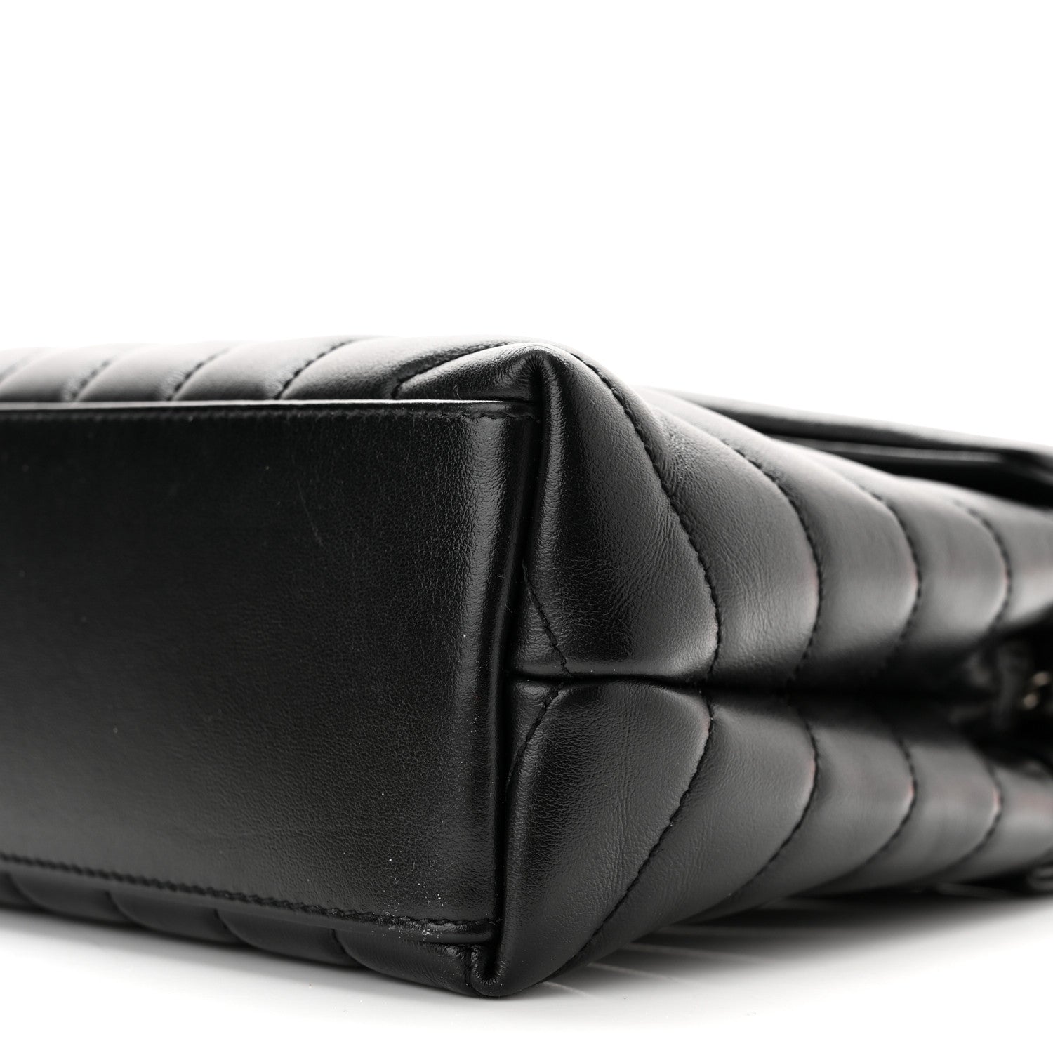 Saint Laurent Calfskin Y Quilted Monogram Small Loulou Chain Satchel Black 10 of 10