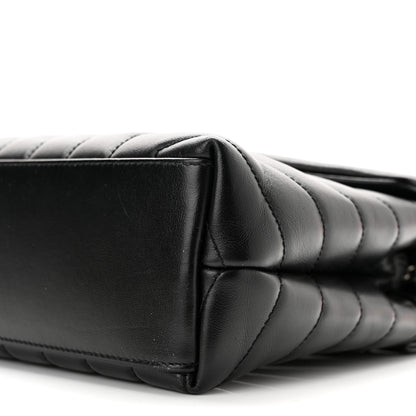 Saint Laurent Calfskin Y Quilted Monogram Small Loulou Chain Satchel Black 10 of 10