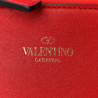 Valentino Garavani Denim Small Escape Tote Blue Red 7 of 12