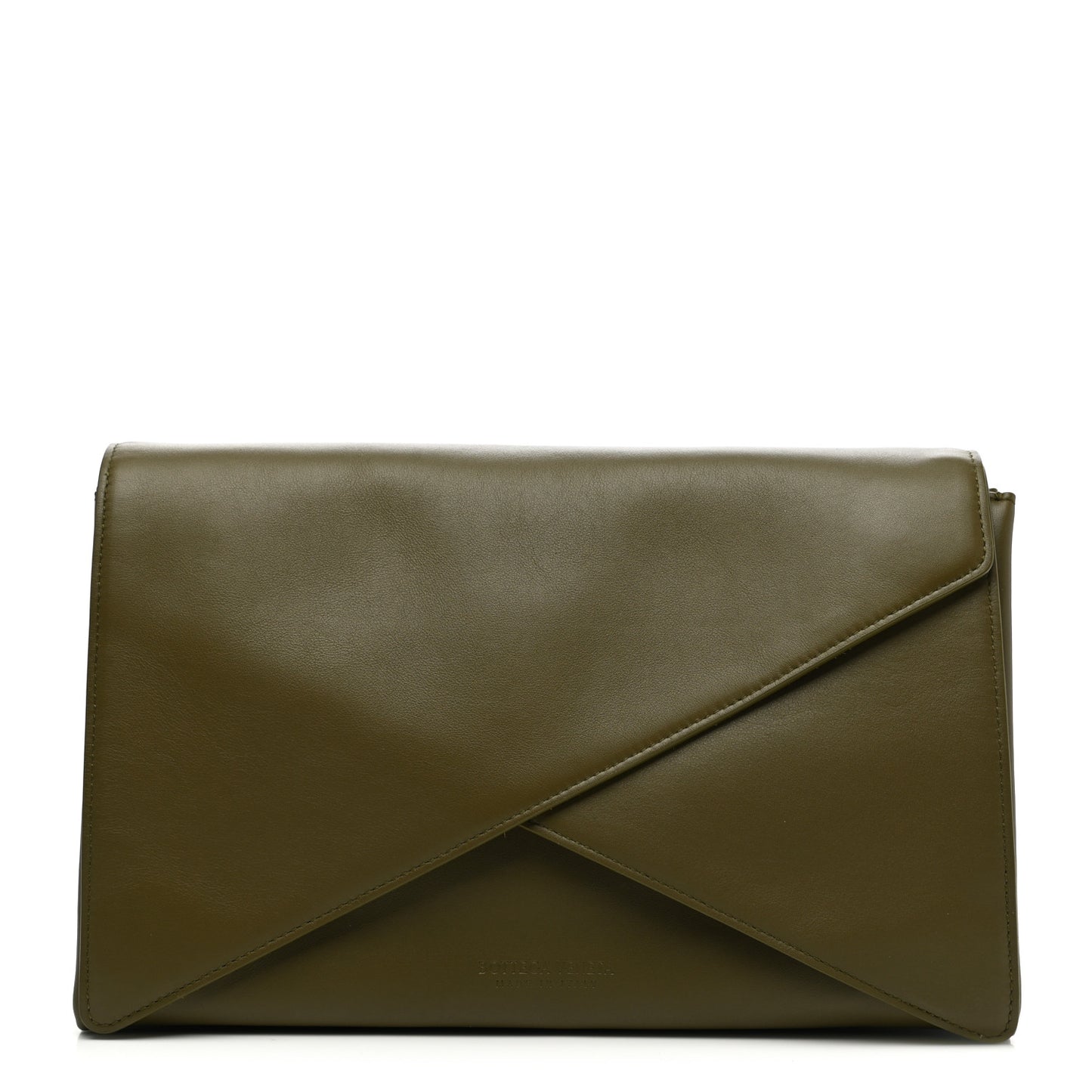 Nappa Piano Crisscross Clutch Mud