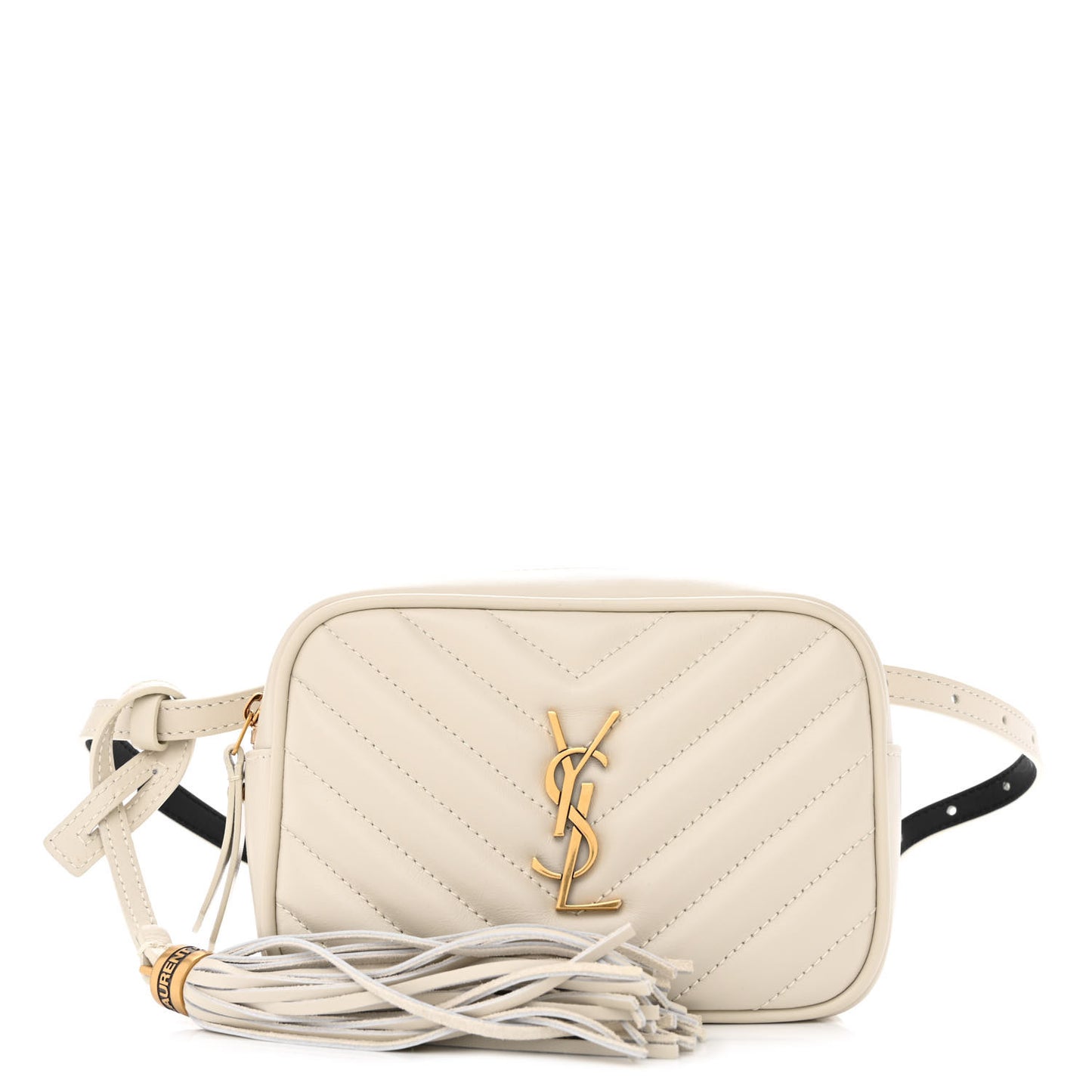 Calfskin Matelasse Monogram Lou Belt Bag Ivory