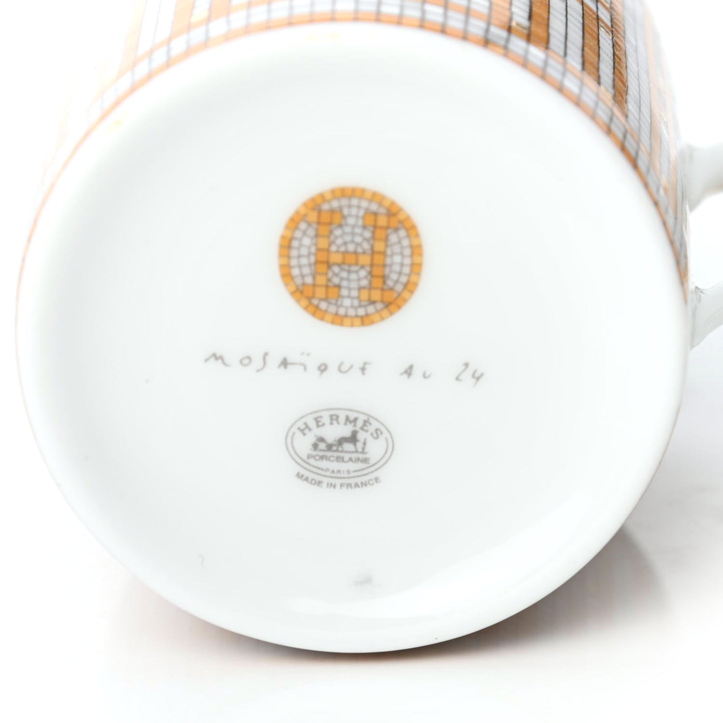 Porcelain Mosaique au 24 Coffee Cup and Saucer Set of 2