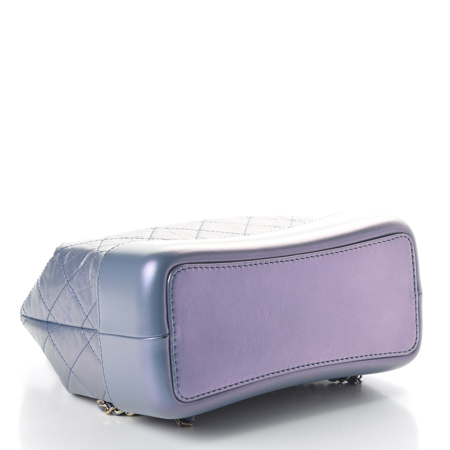 Iridescent Lambskin Calfskin Small Quilted Gabrielle Backpack Light Purple