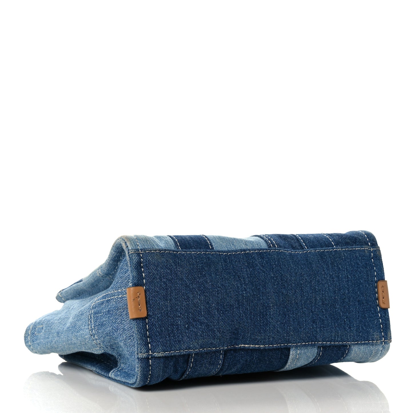 Denim Canvas Small Tote Bag Blue