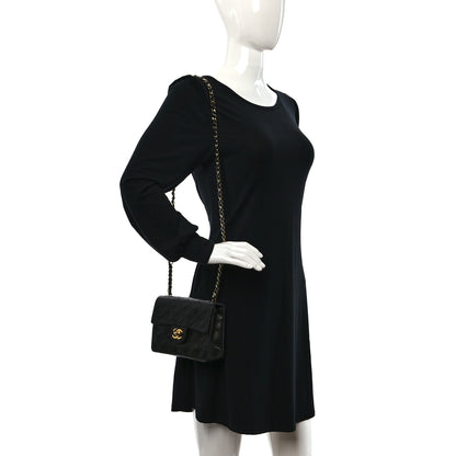 Chanel Lambskin Quilted Mini Square Flap Bag Black 2 of 9